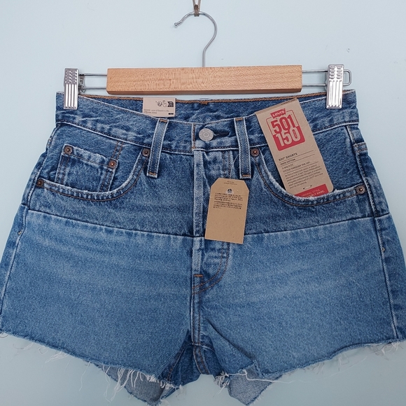 Levi's 501 Denim Jean Shorts Size 25 NEW NWT 150th Anniversary - Picture 2 of 16